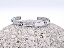 Load image into Gallery viewer, Rhinestone CZ Pave Coin Drop Dainty Adjustable Bracelet Cuffs in 18K Gold or Silver Plated Copper 1piece