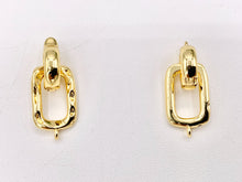 Load image into Gallery viewer, Unique Stunning Rectangle Statement Connector Clasps in 18K Gold Plated Copper 6 PCS