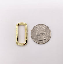 Cargar imagen en el visor de la galería, 18K Gold Plated Oval Snap Hook Clasp Keyring Clasp 5 PCS