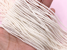 Load image into Gallery viewer, Grade AAA White Bamboo Coral Round Smooth Shiny Small Beads For Jewelry Making 2mm Around 15"