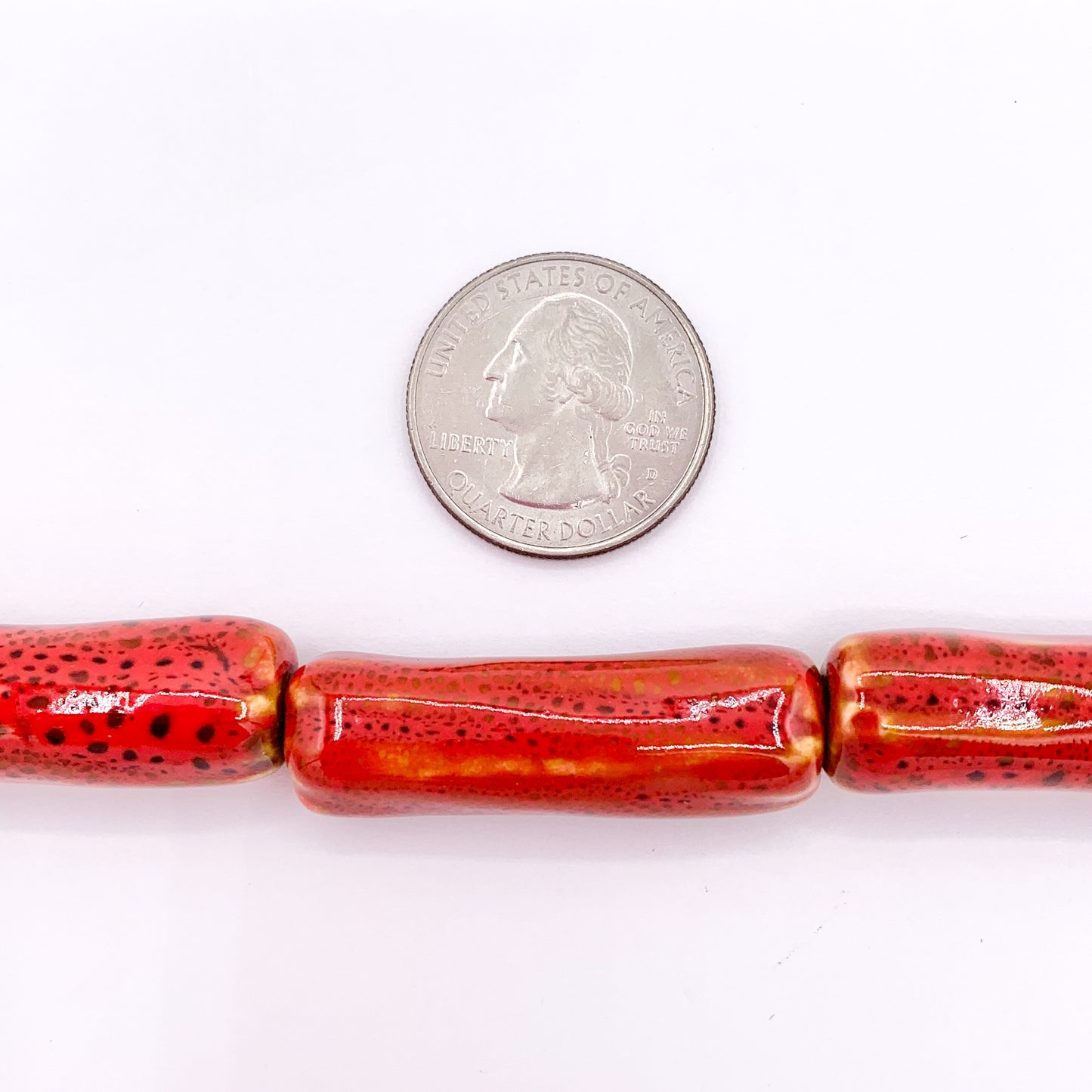 12x40mm Ceramic Porcelain Shiny Tube Beads For Jewelry Making 12" Price For 1 Strand