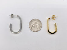 Load image into Gallery viewer, Stainless Steel U Shape Earrings Hoops in 18K Gold/Silver Plated Stainless Steel 4 PAIRS