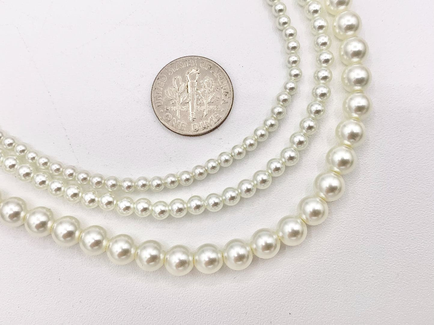 Delicate Dainty Minimalist Pearl Finished Necklace with Gold Plated Copper Clasps 1 PC