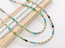 Load image into Gallery viewer, Delicate Chrysoprase, Magnesite & Pearl Necklaces 18K Gold Plated Copper Cute Choker Finished Necklace 16" Price For 1 Necklace