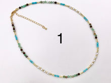 Load image into Gallery viewer, Delicate Chrysoprase, Magnesite & Pearl Necklaces 18K Gold Plated Copper Cute Choker Finished Necklace 16" Price For 1 Necklace