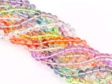 Cargar imagen en el visor de la galería, Cuentas de vidrio teñidas lisas redondas coloridas de 8 mm Lindas cuentas de vidrio transparente | 12 colores disponibles