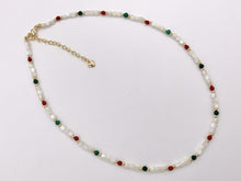 Cargar imagen en el visor de la galería, Delicate White & Oat Trocas Shell Beaded Necklace 18K Gold Plated Copper Spacers and Findings Cute Finished Necklace 16" 1 PC