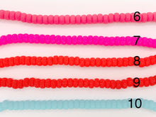 Cargar imagen en el visor de la galería, 5x9mm Acrílico Druzy Brillante Forma de Rueda Acrílico Abalorios Gran Agujero Rhinestone Acrílico Rondelle Abalorios 7" Largo / Disponible en 15 Colores