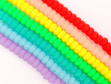 Cargar imagen en el visor de la galería, 5x9mm Acrílico Druzy Brillante Forma de Rueda Acrílico Abalorios Gran Agujero Rhinestone Acrílico Rondelle Abalorios 7" Largo / Disponible en 15 Colores