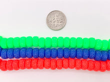 Cargar imagen en el visor de la galería, 5x9mm Acrílico Druzy Brillante Forma de Rueda Acrílico Abalorios Gran Agujero Rhinestone Acrílico Rondelle Abalorios 7" Largo / Disponible en 15 Colores