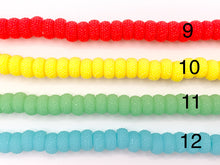 Cargar imagen en el visor de la galería, 6x12mm Acrílico Druzy Brillante Forma de Rueda Cuentas de Acrílico Agujero Grande Rhinestone Acrílico Rondelle Cuentas 7" de Largo / Disponible en 16 Colores