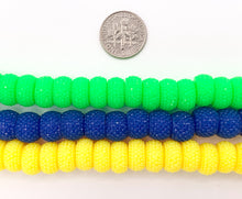 Cargar imagen en el visor de la galería, 6x12mm Acrílico Druzy Brillante Forma de Rueda Cuentas de Acrílico Agujero Grande Rhinestone Acrílico Rondelle Cuentas 7" de Largo / Disponible en 16 Colores