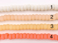 Cargar imagen en el visor de la galería, 8x14mm Acrílico Druzy Brillante Forma de Rueda Cuentas de Acrílico Agujero Grande Rhinestone Acrílico Rondelle Cuentas 7" de Largo / Disponible en 16 Colores