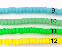 Cargar imagen en el visor de la galería, 8x14mm Acrílico Druzy Brillante Forma de Rueda Cuentas de Acrílico Agujero Grande Rhinestone Acrílico Rondelle Cuentas 7" de Largo / Disponible en 16 Colores