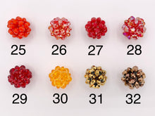 Load image into Gallery viewer, 30mm/1.18 inches Crystal Hand Weaved Balls Shiny Sparkly Crystal Rondelle Tied Round Balls By Piece 47 Colors Available