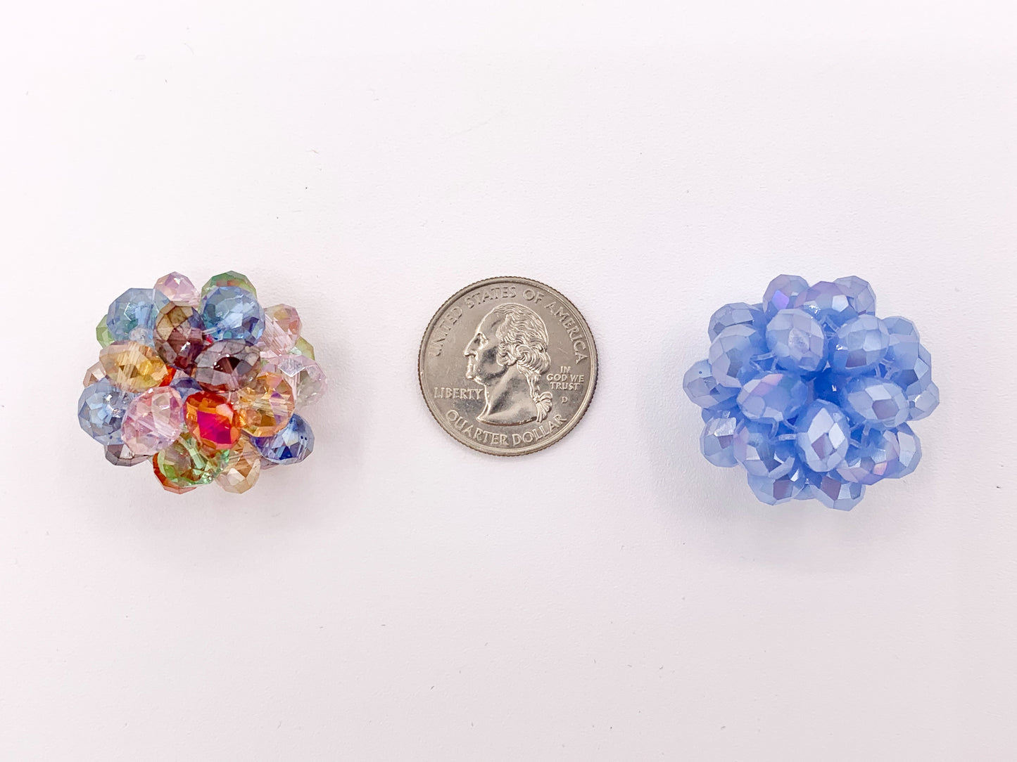 30mm/1.18 inches Crystal Hand Weaved Balls Shiny Sparkly Crystal Rondelle Tied Round Balls By Piece 47 Colors Available