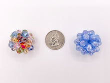 Load image into Gallery viewer, 30mm/1.18 inches Crystal Hand Weaved Balls Shiny Sparkly Crystal Rondelle Tied Round Balls By Piece 47 Colors Available