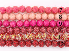 Cargar imagen en el visor de la galería, Cuentas acrílicas de diamantes de imitación de 16 mm, cuentas navideñas de resina de chicle con brillo redondo brillante para fabricación de joyas de 6,5" | Disponible en 49 colores