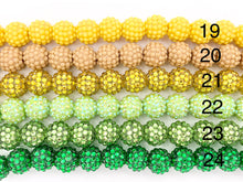 Cargar imagen en el visor de la galería, Cuentas acrílicas de diamantes de imitación de 16 mm, cuentas navideñas de resina de chicle con brillo redondo brillante para fabricación de joyas de 6,5" | Disponible en 49 colores