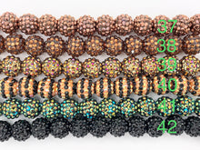 Cargar imagen en el visor de la galería, Cuentas acrílicas de diamantes de imitación de 16 mm, cuentas navideñas de resina de chicle con brillo redondo brillante para fabricación de joyas de 6,5" | Disponible en 49 colores