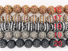 Cargar imagen en el visor de la galería, Cuentas acrílicas de diamantes de imitación de 20 mm, cuentas navideñas de resina de chicle con brillo redondo brillante para fabricación de joyas de 6,5" | Disponible en 20 colores