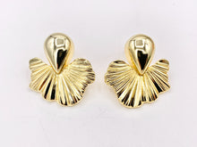 Cargar imagen en el visor de la galería, Cute Mermaid Tail Earring Studs in 18K Gold Plated Over Copper Earrings 3 PAIRS