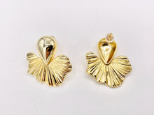 Cargar imagen en el visor de la galería, Cute Mermaid Tail Earring Studs in 18K Gold Plated Over Copper Earrings 3 PAIRS