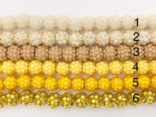 Load image into Gallery viewer, 12mm Acrylic Rhinestone Beads Shiny Round Sparkle Bubblegum Gumball Resin Holiday Beads For Jewelry Making 6.5" | Available in 37 Colors