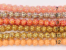 Load image into Gallery viewer, 12mm Acrylic Rhinestone Beads Shiny Round Sparkle Bubblegum Gumball Resin Holiday Beads For Jewelry Making 6.5" | Available in 37 Colors