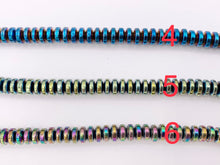 Cargar imagen en el visor de la galería, 6mm Natural Hematite Rondelle Saucer Smooth Energy Beads Around 15"-16" Available in 6 Colors 1 Strand