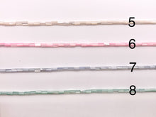 Cargar imagen en el visor de la galería, Cuentas de tubo de concha de Trocas/Trochidae naturales de 3x5mm, cuentas cilíndricas de mosaico de alrededor de 15 ", disponibles en 8 colores