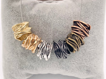 Cargar imagen en el visor de la galería, 11x14mm Tubo trenzado con cuerda de peltre Agujero grande envuelto Cuentas espaciadoras texturizadas Oro rosado, Oro mate, Plata, Bronce, Cobre y Gunmetal