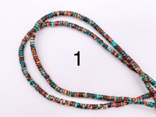 Cargar imagen en el visor de la galería, 2x4mm Dyed Composite Variscite/Sea Sediment/Impression Jasper Beads Heishi Beads Price Per Strand