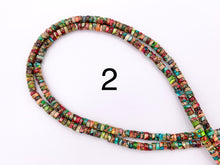 Cargar imagen en el visor de la galería, 2x4mm Dyed Composite Variscite/Sea Sediment/Impression Jasper Beads Heishi Beads Price Per Strand
