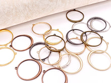 Load image into Gallery viewer, 34mm Pewter Circle Pendants Bulk Order in Light Gold, Gold, Matte Gold, Silver, Brass, Gunmetal and Copper