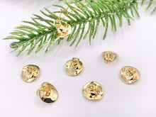 Load image into Gallery viewer, Cute Tiny Western Cowboy Hat with CZ Pave Star Texas Ranch Charms in 18K Gold Plated Copper 10 PCS