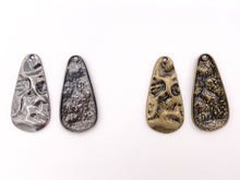 Load image into Gallery viewer, 23x47mm Pewter Hammered Teardrop One Sided Large Pendants Bulk Order in Matte Gold, Gold, Silver, Brass and Gunmetal