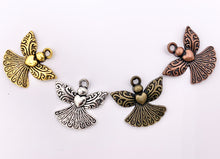 Cargar imagen en el visor de la galería, 23x21mm Pewter Cute Angel Charm in Gold, Silver, Copper and Brass 125g