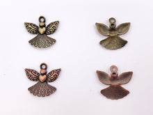 Cargar imagen en el visor de la galería, 23x21mm Pewter Cute Angel Charm in Gold, Silver, Copper and Brass 125g