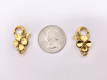 Cargar imagen en el visor de la galería, 14x25mm Pewter Antique Large Flora Lobster Claw Clasps in Gold, Copper, Brass 18 PCS