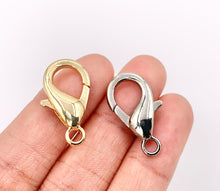 Load image into Gallery viewer, 18K Gold/Silver Plated Plain Medium Large Lobster Clasp 20 PCS
