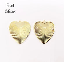 Load image into Gallery viewer, Cute Heart Charms Real 18K Gold/Silver Plated Heart Pendant Over Brass 8 PCS