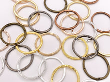 Load image into Gallery viewer, 32mm Pewter Irregular Large Circle Pendants Carved Hoop Ring Bulk Order in 9 Colors