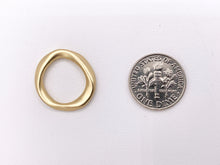 Load image into Gallery viewer, 19mm Pewter Irregular Circle Pendants Free Formed Hoop Ring Bulk Order in Gold, Matte Gold, Silver, Brass, Gunmetal