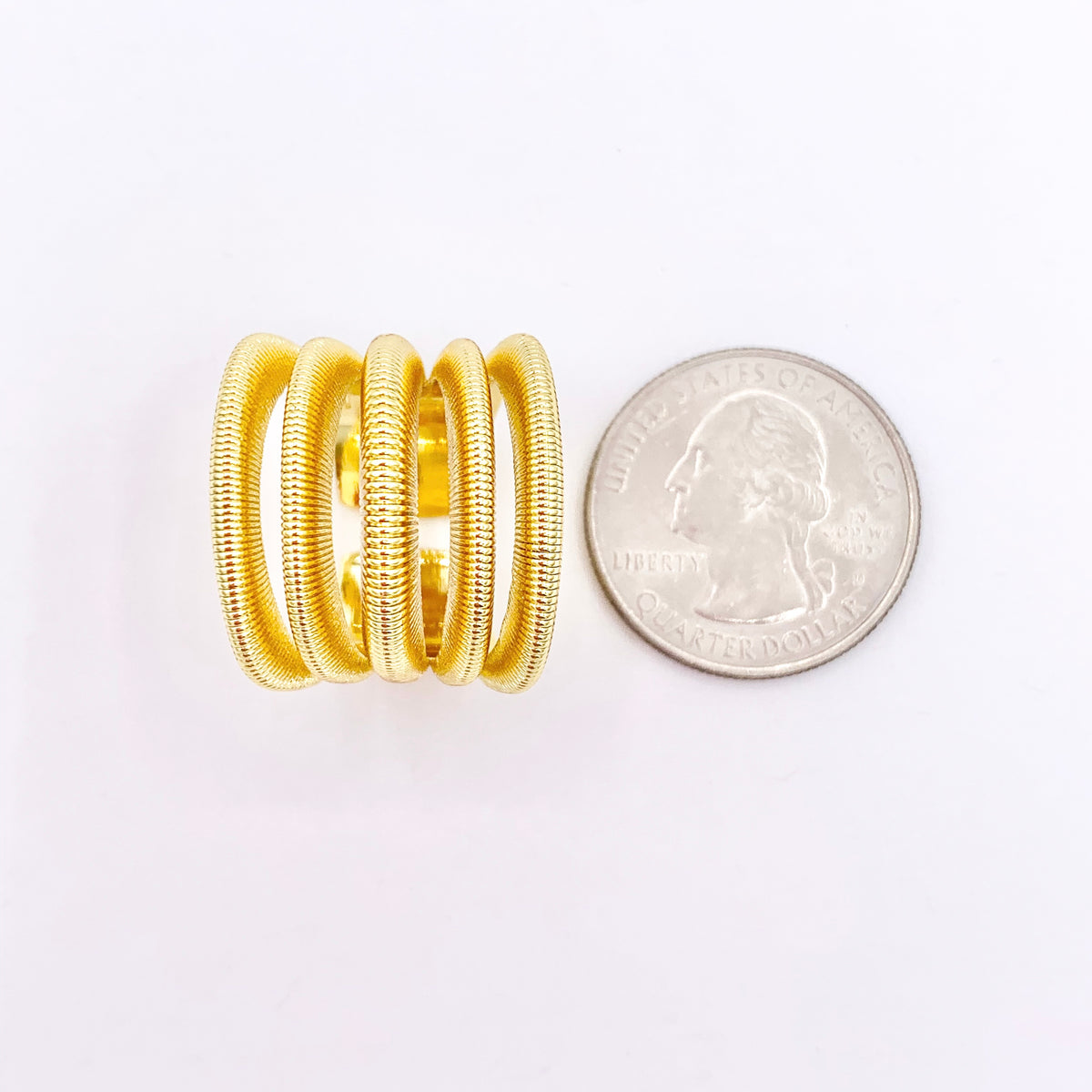 Thick Wrap Chunky Ring in Real Gold 18K Plated Copper 4 PCS