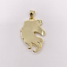 Load image into Gallery viewer, 2" Large Unicorn Head Pendants in Real Gold 18K Plated Over Copper 4 PCS
