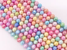 Cargar imagen en el visor de la galería, 8mm High Quality Opaque Pastel Multicolor Crystal Round Faceted Shiny Crystal Beads 1 Strand 9-10"