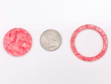 Cargar imagen en el visor de la galería, Pendientes de acetato de 31mm/40mm con forma de moneda y círculo hueco, accesorios para pendientes de acetato para fabricación de joyas, 8 Uds./10 Uds.