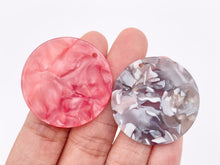 Cargar imagen en el visor de la galería, Pendientes de acetato de 31mm/40mm con forma de moneda y círculo hueco, accesorios para pendientes de acetato para fabricación de joyas, 8 Uds./10 Uds.