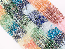 Cargar imagen en el visor de la galería, 6mm Heart Shape Hand Cut Mixed Gemstone Beads Valentine's Day Heart Beads 14-15" Dyed Jade/Quartz/African Turquoise/Lapis/Agate Etc 1 Strand